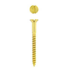 Wood Screw - Brass Plated